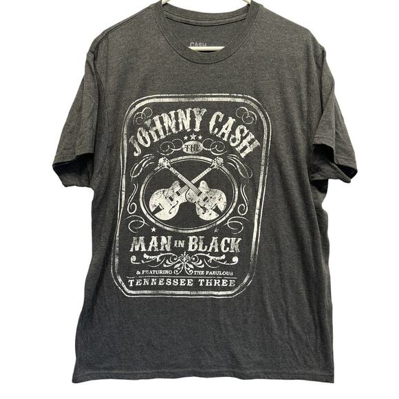 Johnny Cash The Man in Black and The Tennessee Three Mens T-Shirt XL - Picture 1 of 4